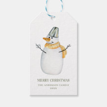 Feliz Natal. Homem de neve bonitinho de aquarela. 