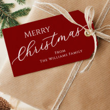 Feliz Natal Minimalista Moderno Vermelho