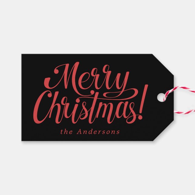 Etiqueta Para Presente Feliz Natal Moderno  (Frente (horizontal))