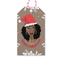 Feliz Natal, Mulher Negra, Chapéu Vermelho de Sant