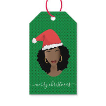 Feliz Natal, Mulher Negra, Papai Noel, Verde