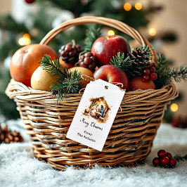 Etiqueta Para Presente Feliz Natal Natividade personalizada