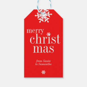 Etiqueta Para Presente Feliz Natal Nevado