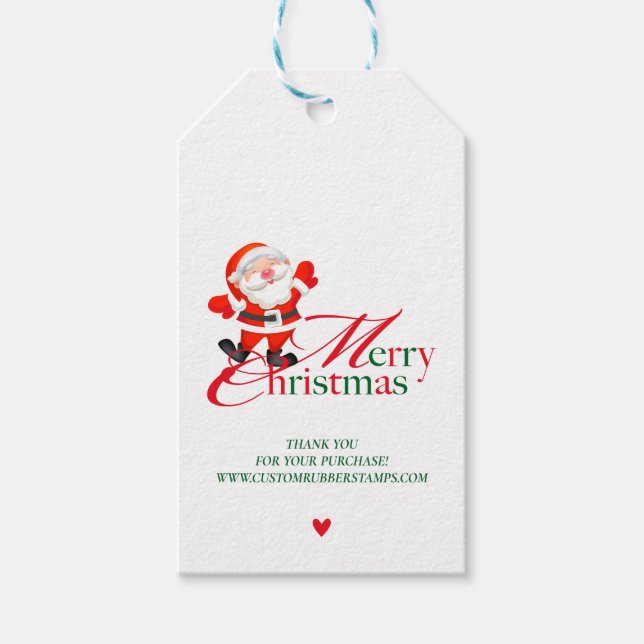 Etiqueta Para Presente Feliz Natal Obrigado Por Compra Simples (Frente)