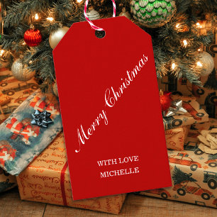 Etiqueta Para Presente Feliz Natal ou Nome do Texto do Script Personaliza