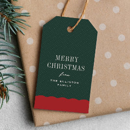Etiqueta Para Presente Feliz Natal personalizado vermelho e verde de Nata