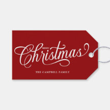 Feliz Natal Script Vermelho Escuro