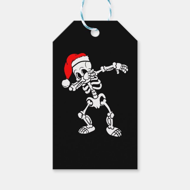 Etiqueta Para Presente Feliz Natal Skeleton Sweater (Frente)