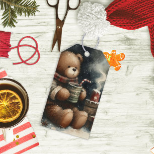 Etiqueta Para Presente Feliz Natal Teddy Bear
