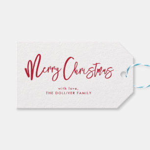 Etiqueta Para Presente Feliz Natal   Tipografia Vermelha