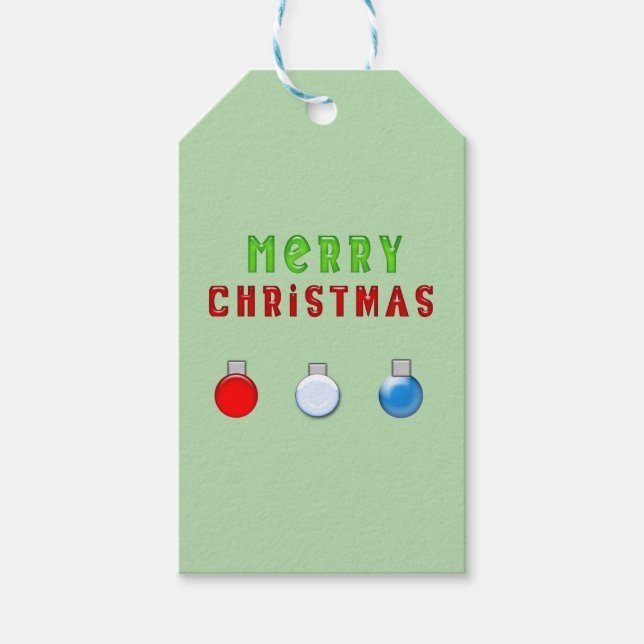 Etiqueta Para Presente Feliz Natal verde (Frente)