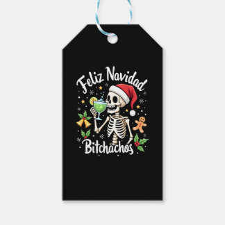 Etiqueta Para Presente Feliz Navidad Bitchachos Crânio Engraçado Espanhol