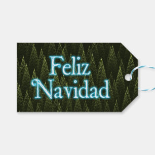 Etiqueta Para Presente Feliz Navidad - Coníferas