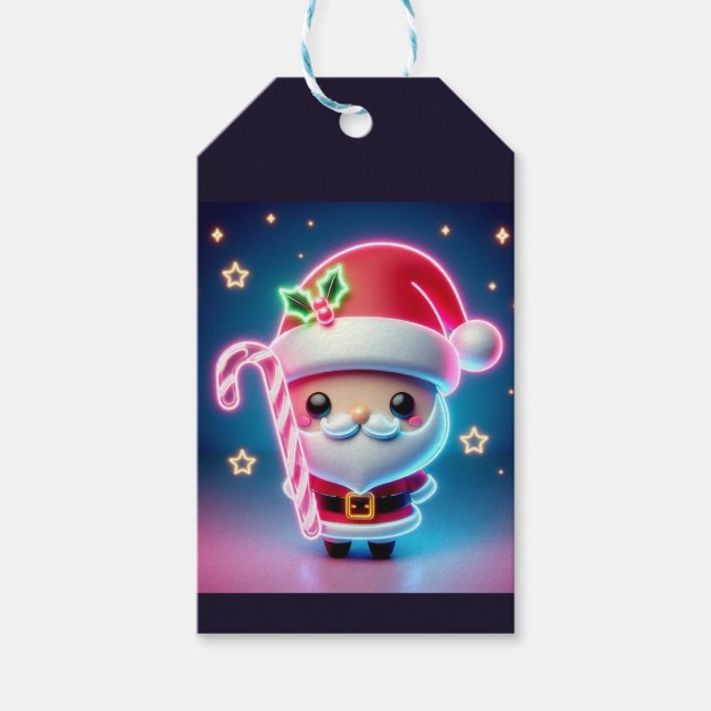 Etiqueta Para Presente Feliz Papai noel de Natal (Frente)