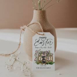 Etiqueta Para Presente Feliz Páscoa | Cachorrinho Coelhinho Fofo