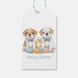 Etiqueta Para Presente Feliz Páscoa English Bulldogs