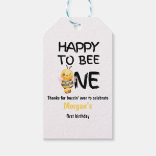 Etiqueta Para Presente Feliz por Ser Abelha Um Aniversário de 1 ano Menin