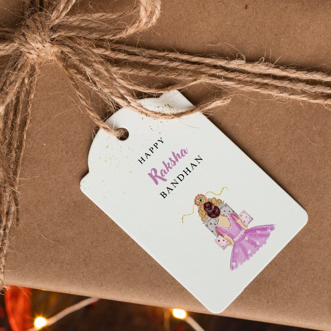 Etiqueta Para Presente feliz rakhi, rakshabandhan, festival indiano. (Criador carregado)