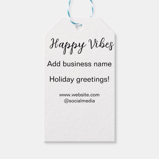 Etiqueta Para Presente Feliz vibes cartões de natal de Natal (Frente)