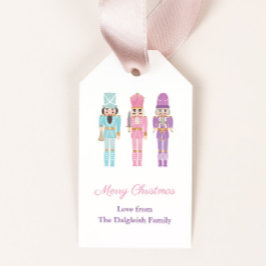 Etiqueta Para Presente Felizes Feriados do Balé Pastel Nutcracker Soldier