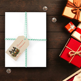 Etiqueta Para Presente Felizes Feriados Invernos Lanternas para Presente