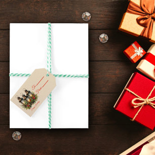 Etiqueta Para Presente Felizes Feriados Invernos Lanternas para Presente