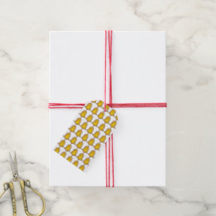 Etiqueta Para Presente Feriado Amarelo Cookie Banho de Natal