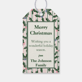 Etiqueta Para Presente Feriado Botânico