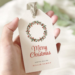 Etiqueta Para Presente Feriado Clássico de Natal Feliz