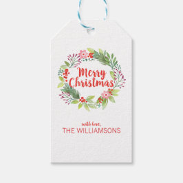 Etiqueta Para Presente Feriado de Foto da Frota de Natal Elegante