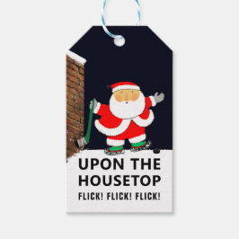 Etiqueta Para Presente Feriado de Natal de Hockey