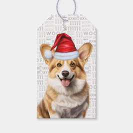 Etiqueta Para Presente Feriado de Natal do Cachorro Pembroke Welsh Corgi