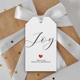 Etiqueta Para Presente Feriado de Natal e Amor Simples