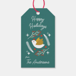 Etiqueta Para Presente Feriado de Natal moderno - Berries Personalizáveis