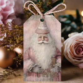 Etiqueta Para Presente Feriado de Papais noeis Vintage