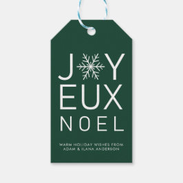 Etiqueta Para Presente Feriado Minimalista de Noel do Green Joyeux