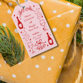 Etiqueta Para Presente Feriado personalizado de natal de doodmas, cor-de-