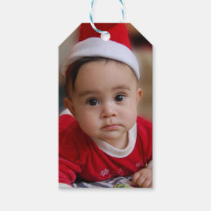 Etiqueta Para Presente Feriado personalizado do Natal da foto