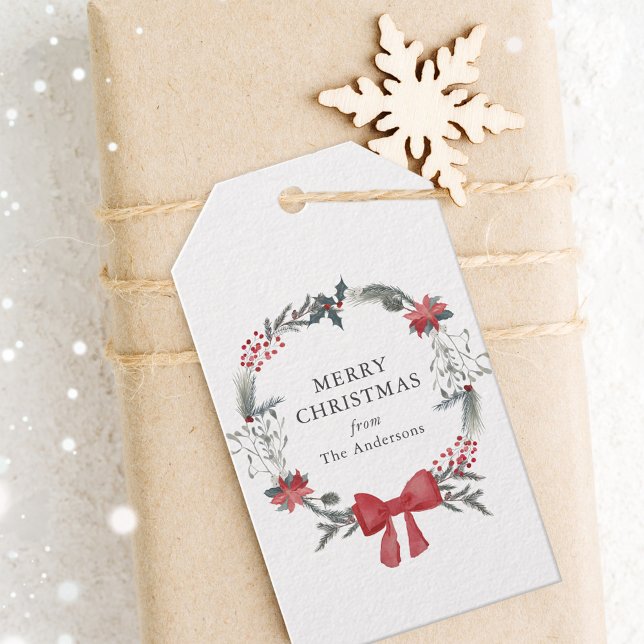 Etiqueta Para Presente Feriado Russo de Férias de Natal (Criador carregado)