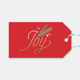 Etiqueta Para Presente Feriado vermelho do Natal da folha do falso da