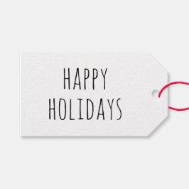 Etiqueta Para Presente Feriados Felizes Minimalistas. Natal Simples Moder