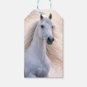 Etiqueta Para Presente Férias de Natal Cavalo Bonito e Neve