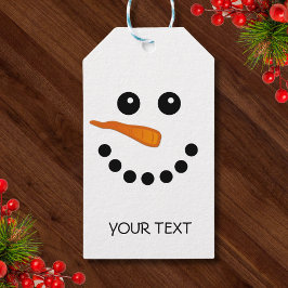 Etiqueta Para Presente Férias de Natal Cute Snowman Personalizadas