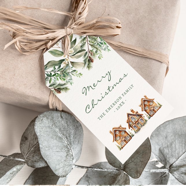 Etiqueta Para Presente Férias de Pão de Mel (Gingerbread Holiday Gift Tags
)