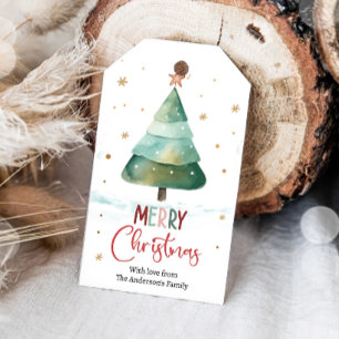 Etiqueta Para Presente Férias Feliz Natal Presente Família Biscoito Santa