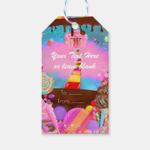 Etiqueta Para Presente Festa Candy Land Fantasia Favor Personalizado Aniv