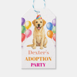 Etiqueta Para Presente Festa de Adoção Dia da Captura Labrador Cão Pet