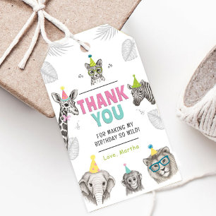 Etiqueta Para Presente Festa de Animais Aves Selvagens