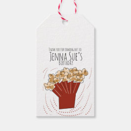 Etiqueta Para Presente Festa de Aniversário ao Ar Livre com Filme de Dood