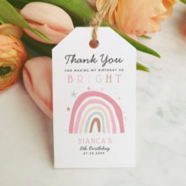 Etiqueta Para Presente Festa de aniversário Arco-Íris Moderna Tão BRILHAN